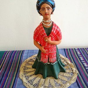 Handmade Figurine of Mexican artist/activist/feminist Frida Kahlo